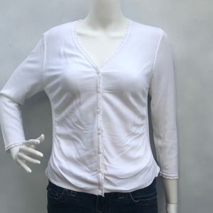 Etcetera White Sweater Size S